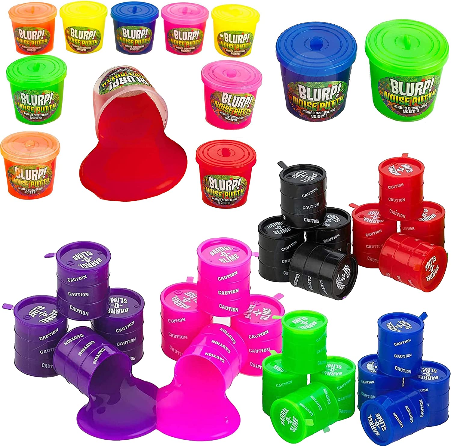 Kicko Noise Putty Slimes 12 Gas Sound Slimes Small Containers 1.5
